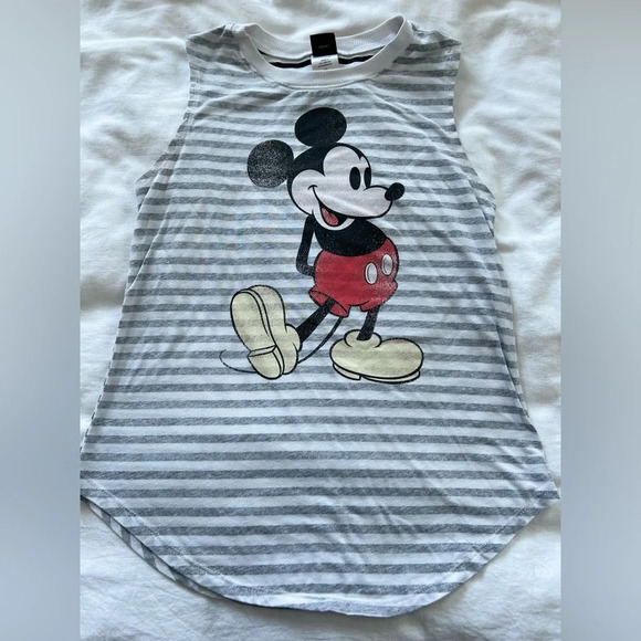 Disney Mickey Mouse Sleeveless Striped Top - Size XS - Picture 1 of 3